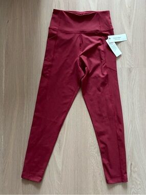 NWT Size S brick red Calvin Klein leggings
